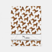 Persoonlijke benaming witte brusselse griffonhonde fleece deken (Voorkant)