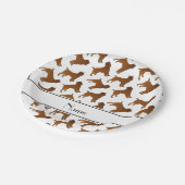 Persoonlijke benaming witte brusselse griffonhonde papieren bordje (Gekanteld)