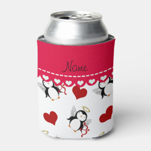 Persoonlijke benaming witte cupid pinguïns rode ha blikjeskoeler