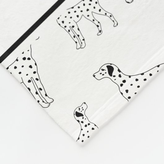 Persoonlijke benaming witte dalmatische honden fleece deken (Hoek)