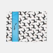 Persoonlijke benaming witte doberman pinschers fleece deken (Voorkant (Horizontaal))