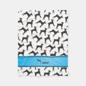 Persoonlijke benaming witte doberman pinschers fleece deken (Voorkant)