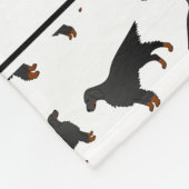 Persoonlijke benaming witte gordon setter honden fleece deken (Hoek)