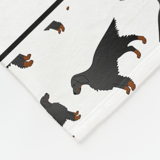 Persoonlijke benaming witte gordon setter honden fleece deken (Hoek)