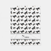 Persoonlijke benaming witte gordon setter honden fleece deken (Voorkant)