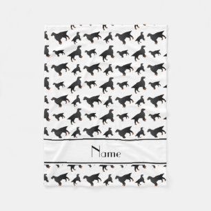 Persoonlijke benaming witte gordon setter honden fleece deken