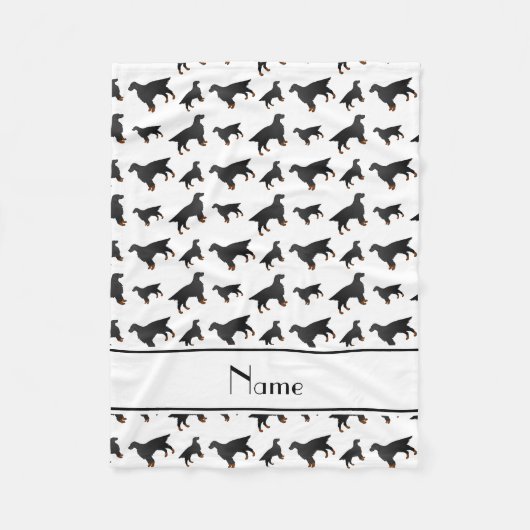 Persoonlijke benaming witte gordon setter honden fleece deken (Voorkant)