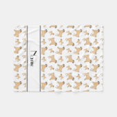 Persoonlijke benaming Witte honden Fleece Deken (Voorkant (Horizontaal))