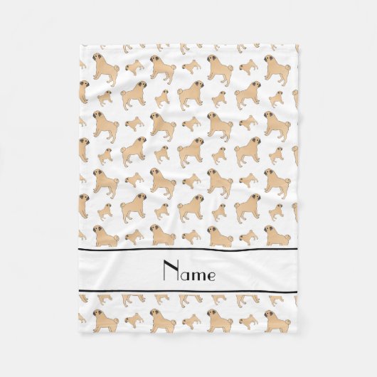 Persoonlijke benaming Witte honden Fleece Deken (Voorkant)
