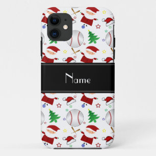 Persoonlijke benaming witte honkbal kerst Case-Mate iPhone case