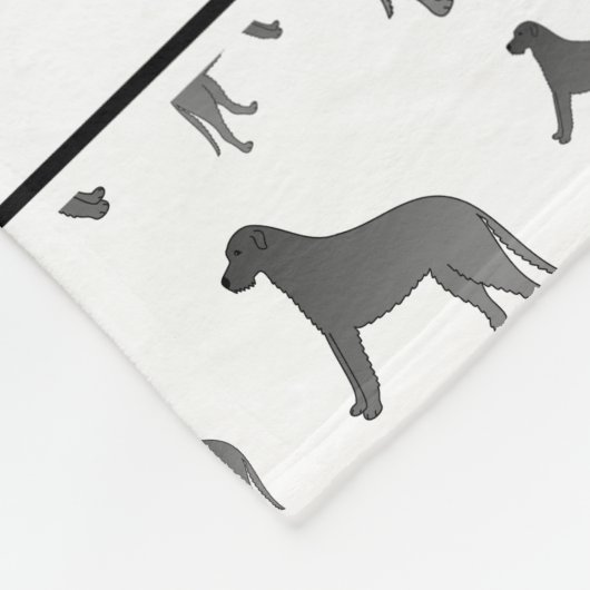 Persoonlijke benaming witte Ierse wolfhonden Fleece Deken (Hoek)