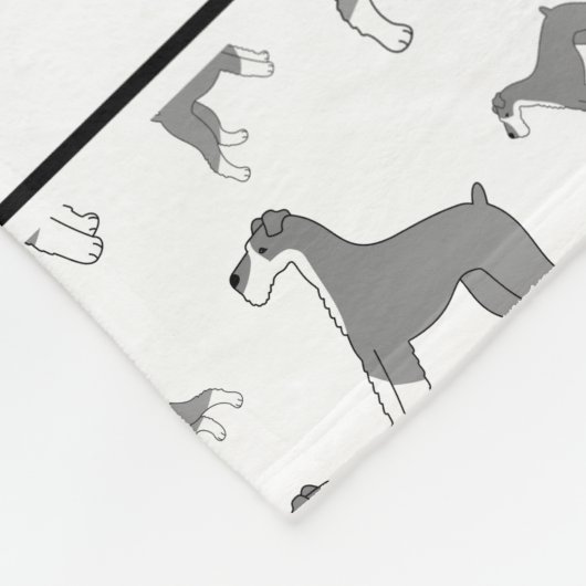 Persoonlijke benaming witte miniatuur Schnauzer ho Fleece Deken (Hoek)