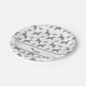 Persoonlijke benaming witte miniatuur Schnauzer ho Papieren Bordje (Gekanteld)