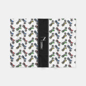 Persoonlijke benaming witte motorfietsen fleece deken (Voorkant (Horizontaal))