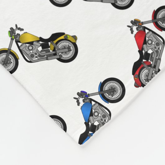 Persoonlijke benaming witte motorfietsen fleece deken (Hoek)