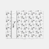 Persoonlijke benaming witte Noorse honden Fleece Deken (Voorkant (Horizontaal))