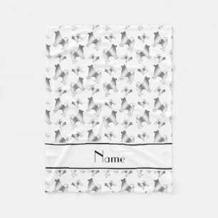 Persoonlijke benaming witte Noorse honden Fleece Deken