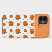 Persoonlijke benaming witte oranje pompoenen Case-Mate iPhone case (Achterkant (horizontaal))