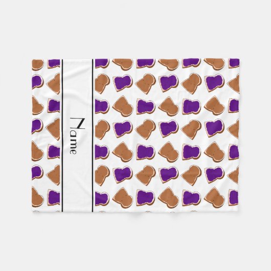 Persoonlijke benaming witte pindakaas gelei fleece deken (Voorkant (Horizontaal))