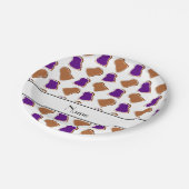 Persoonlijke benaming witte pindakaas gelei papieren bordje (Gekanteld)