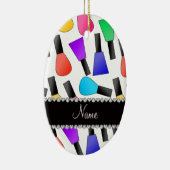 Persoonlijke benaming witte regenboognagels, gepol keramisch ornament (Rechts)