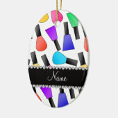 Persoonlijke benaming witte regenboognagels, gepol keramisch ornament (Links)