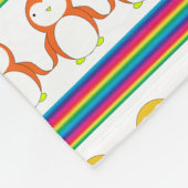 Persoonlijke benaming witte regenboogstrepen pingu fleece deken (Hoek)