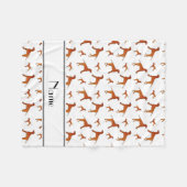 Persoonlijke benaming witte Rhodesiaanse ridgeback Fleece Deken (Voorkant (Horizontaal))