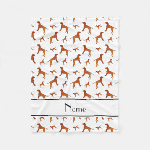 Persoonlijke benaming witte Rhodesiaanse ridgeback Fleece Deken