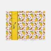 Persoonlijke benaming: witte tacos sombreros chili fleece deken (Voorkant (Horizontaal))