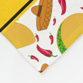 Persoonlijke benaming: witte tacos sombreros chili fleece deken (Hoek)
