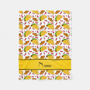 Persoonlijke benaming: witte tacos sombreros chili fleece deken