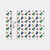 Persoonlijke benaming witte tractoren fleece deken (Voorkant (Horizontaal))