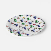 Persoonlijke benaming witte tractoren papieren bordje (Gekanteld)