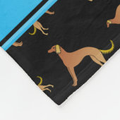 Persoonlijke benaming zwarte honden Saluki Fleece Deken