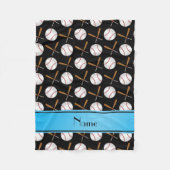 Persoonlijke benaming zwarte houten vlekballen fleece deken (Voorkant)