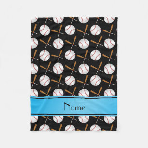 Persoonlijke benaming zwarte houten vlekballen fleece deken