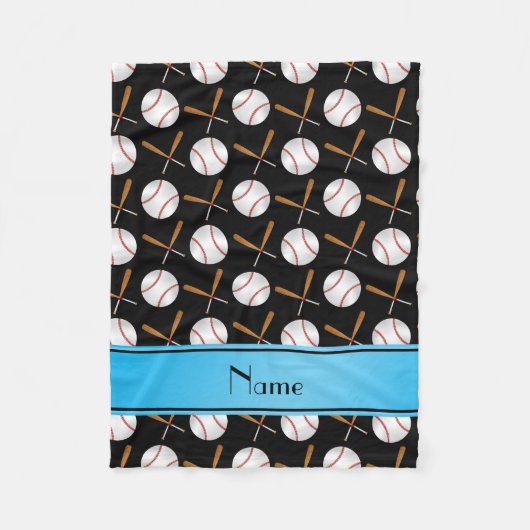 Persoonlijke benaming zwarte houten vlekballen fleece deken (Voorkant)