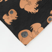 Persoonlijke benaming zwarte pekingese honden fleece deken (Hoek)