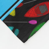 Persoonlijke benaming zwarte regenboogkayaks fleece deken (Hoek)