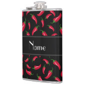 Persoonlijke benaming zwarte rode Spaanse peper Heupfles (Links)