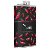 Persoonlijke benaming zwarte rode Spaanse peper Heupfles (Rechts)