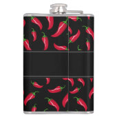 Persoonlijke benaming zwarte rode Spaanse peper Heupfles (Achterkant)