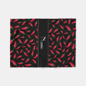 Persoonlijke benaming zwarte Spaanse peper Fleece Deken (Voorkant (Horizontaal))