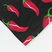 Persoonlijke benaming zwarte Spaanse peper Fleece Deken (Hoek)