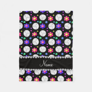 Persoonlijke benaming zwarte volleybalregenboogblo fleece deken
