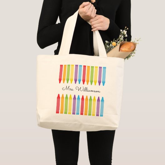 Persoonlijke beoordeling van de leraar regenboogku grote tote bag (Voorkant (product))