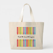 Persoonlijke beoordeling van de leraar regenboogku grote tote bag (Achterkant)