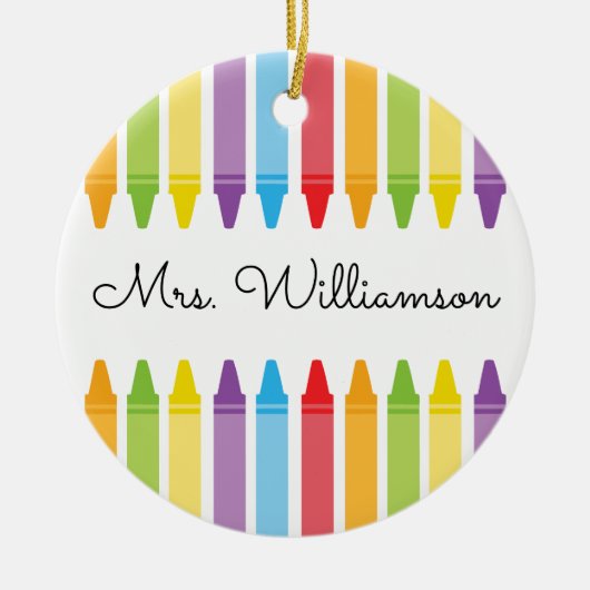 Persoonlijke beoordeling van de leraar regenboogku keramisch ornament (Voorkant)