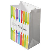 Persoonlijke beoordeling van de leraar regenboogku medium cadeauzakje (Voorkant Gekanteld)